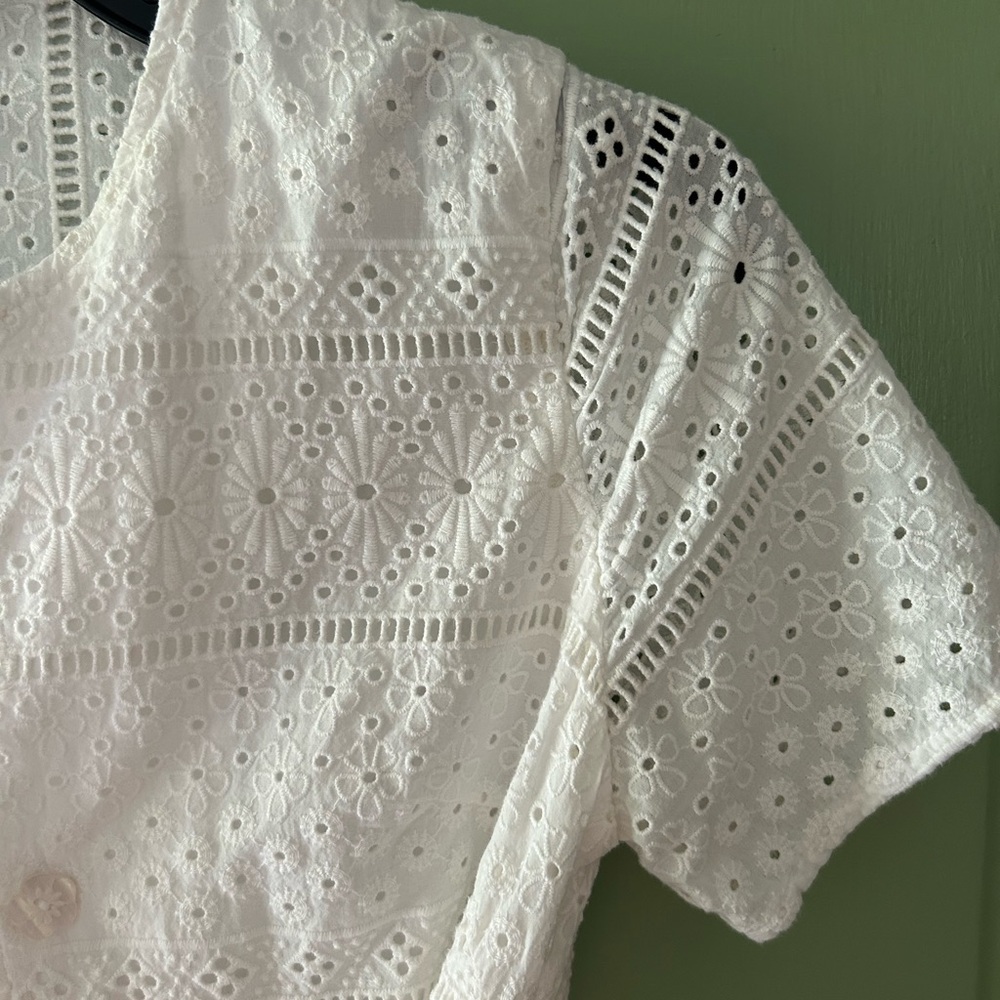 Cartolina Nantucket The Ophelia Dress in white eyelet - Picture 6 of 11